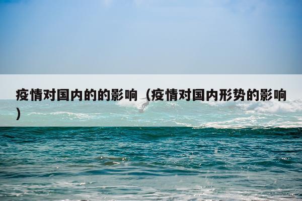 疫情对国内的的影响（疫情对国内形势的影响）