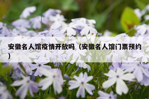 安徽名人馆疫情开放吗（安徽名人馆门票预约）