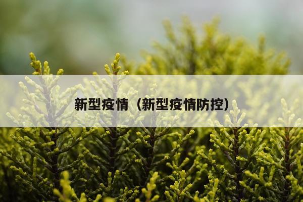 新型疫情（新型疫情防控）