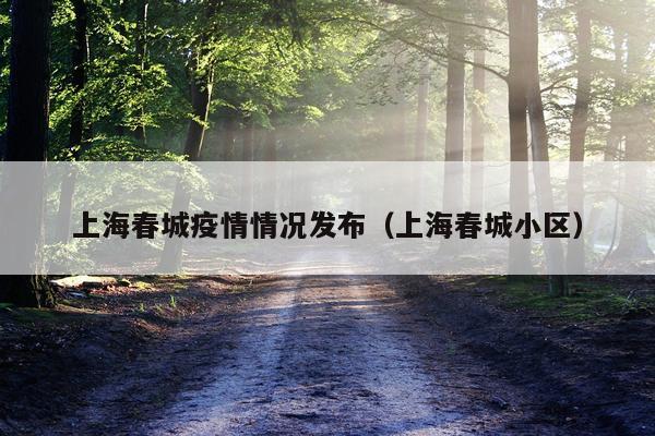 上海春城疫情情况发布（上海春城小区）