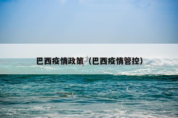 巴西疫情政策（巴西疫情管控）