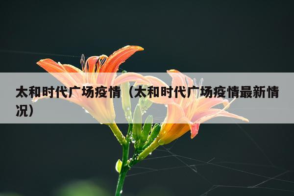 太和时代广场疫情（太和时代广场疫情最新情况）