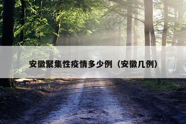 安徽聚集性疫情多少例（安徽几例）