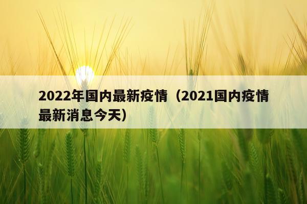2022年国内最新疫情（2021国内疫情最新消息今天）