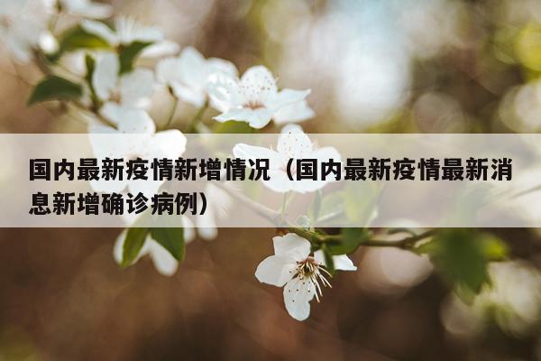国内最新疫情新增情况（国内最新疫情最新消息新增确诊病例）