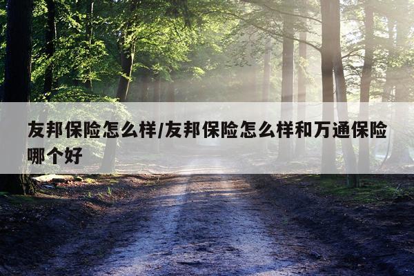 友邦保险怎么样/友邦保险怎么样和万通保险哪个好