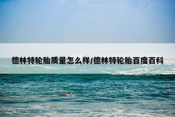 德林特轮胎质量怎么样/德林特轮胎百度百科