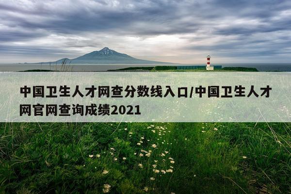 中国卫生人才网查分数线入口/中国卫生人才网官网查询成绩2021