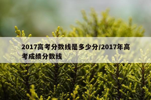 2017高考分数线是多少分/2017年高考成绩分数线