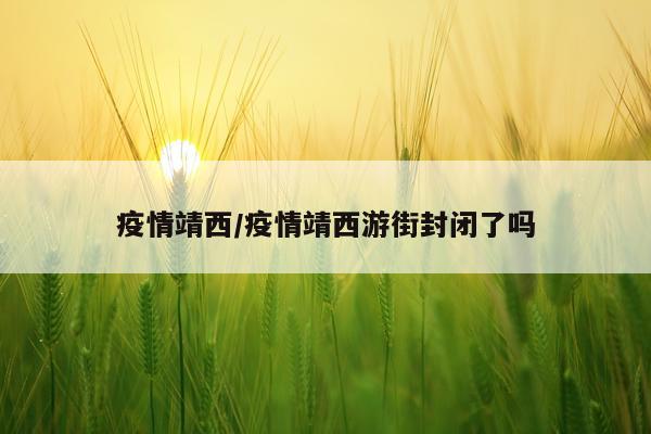 疫情靖西/疫情靖西游街封闭了吗