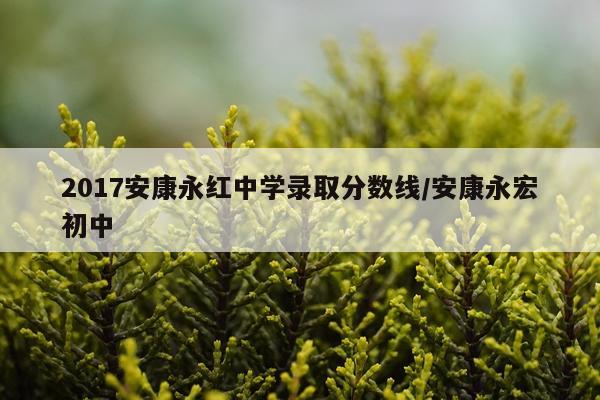 2017安康永红中学录取分数线/安康永宏初中