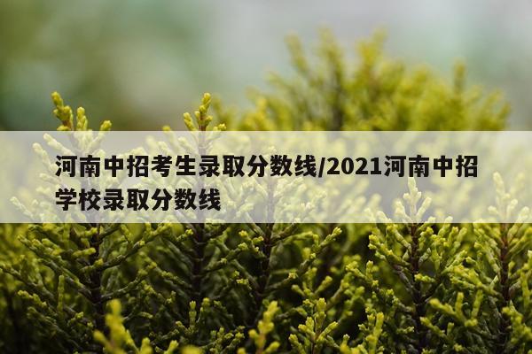 河南中招考生录取分数线/2021河南中招学校录取分数线