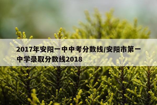 2017年安阳一中中考分数线/安阳市第一中学录取分数线2018