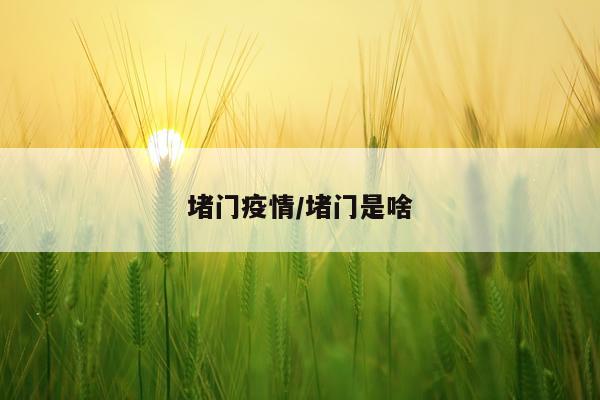 堵门疫情/堵门是啥