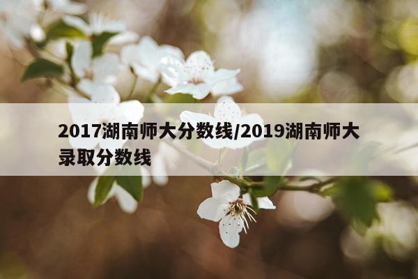 2017湖南师大分数线/2019湖南师大录取分数线