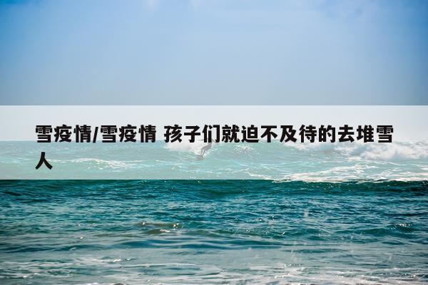 雪疫情/雪疫情 孩子们就迫不及待的去堆雪人