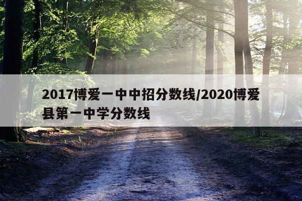 2017博爱一中中招分数线/2020博爱县第一中学分数线