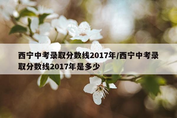 西宁中考录取分数线2017年/西宁中考录取分数线2017年是多少