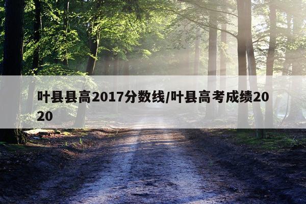 叶县县高2017分数线/叶县高考成绩2020