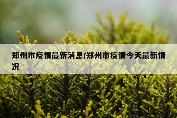 郑州市疫情最新消息/郑州市疫情今天最新情况