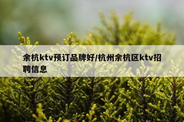 余杭ktv预订品牌好/杭州余杭区ktv招聘信息