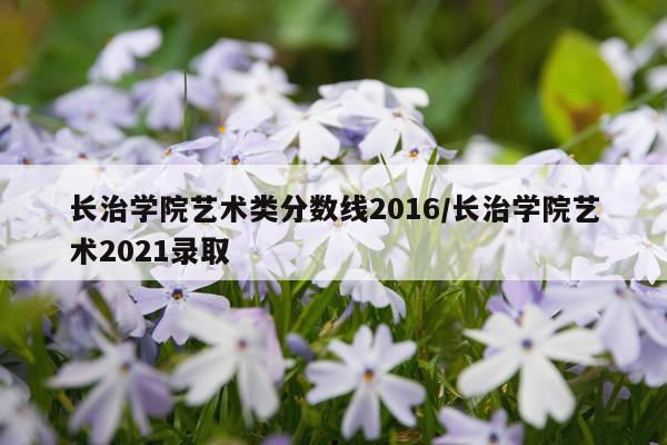 长治学院艺术类分数线2016/长治学院艺术2021录取