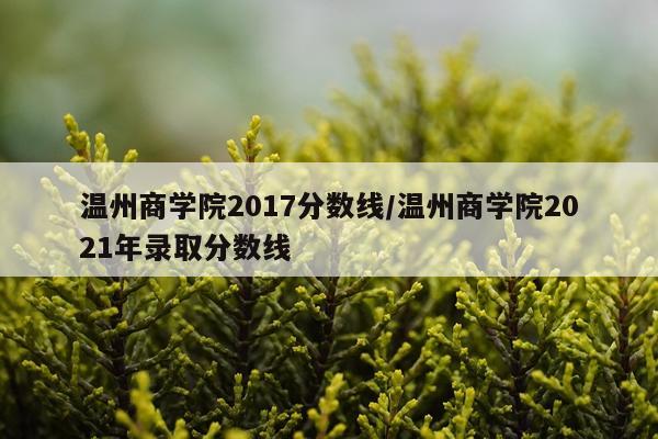 温州商学院2017分数线/温州商学院2021年录取分数线