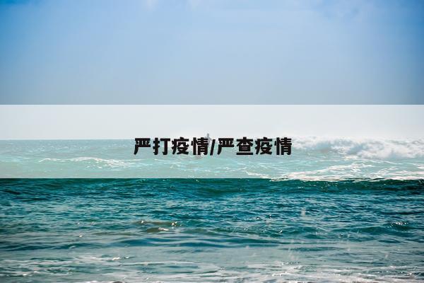 严打疫情/严查疫情