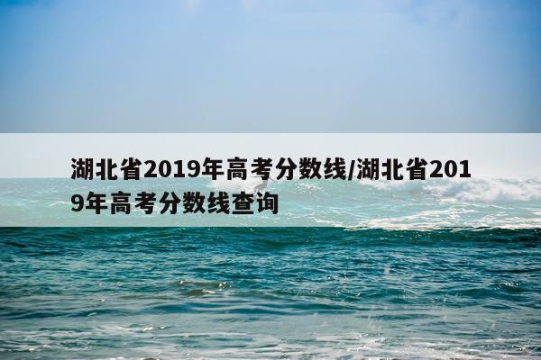 湖北省2019年高考分数线/湖北省2019年高考分数线查询