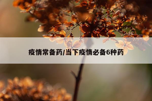疫情常备药/当下疫情必备6种药