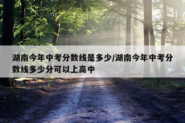 湖南今年中考分数线是多少/湖南今年中考分数线多少分可以上高中