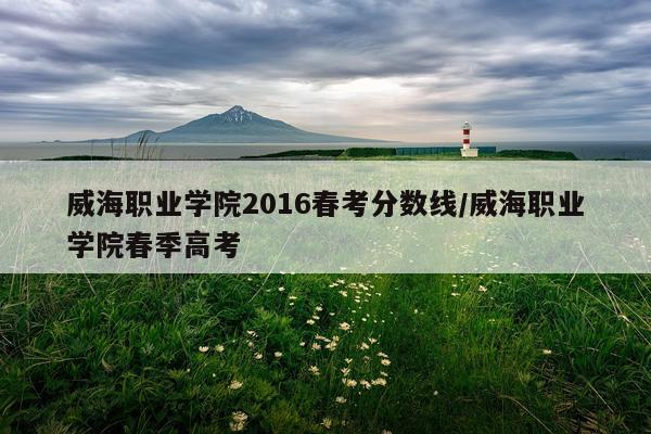 威海职业学院2016春考分数线/威海职业学院春季高考