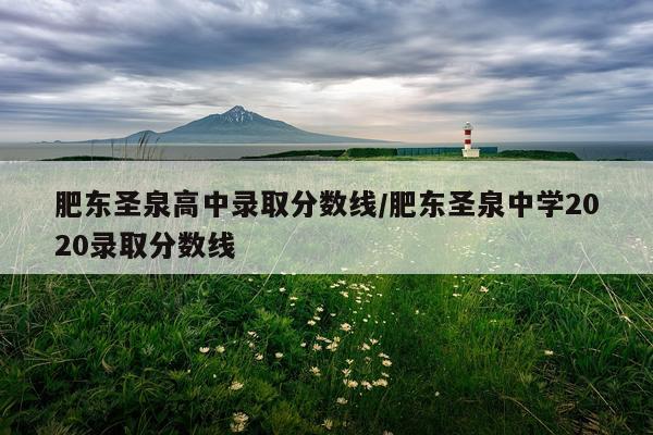 肥东圣泉高中录取分数线/肥东圣泉中学2020录取分数线