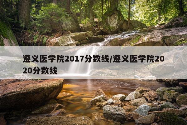 遵义医学院2017分数线/遵义医学院2020分数线