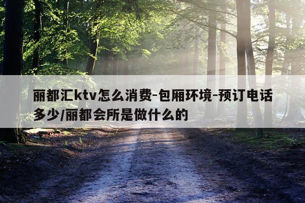 丽都汇ktv怎么消费-包厢环境-预订电话多少/丽都会所是做什么的