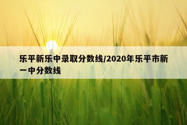 乐平新乐中录取分数线/2020年乐平市新一中分数线