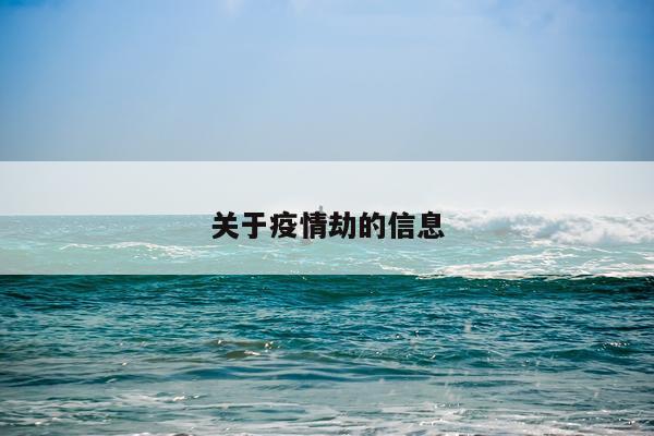 关于疫情劫的信息