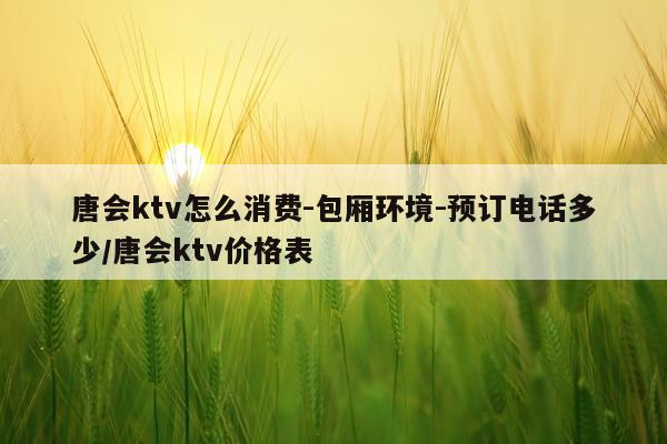 唐会ktv怎么消费-包厢环境-预订电话多少/唐会ktv价格表
