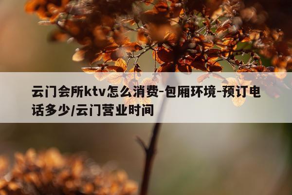 云门会所ktv怎么消费-包厢环境-预订电话多少/云门营业时间