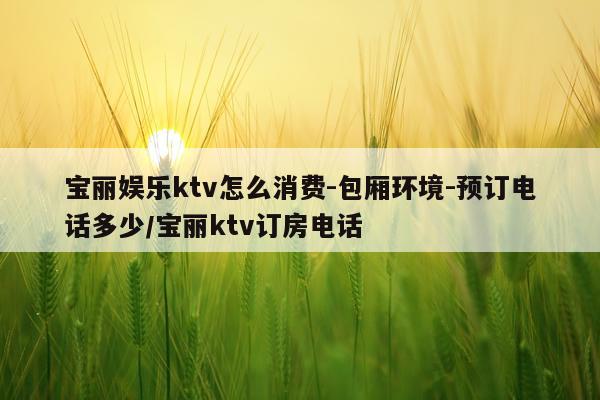 宝丽娱乐ktv怎么消费-包厢环境-预订电话多少/宝丽ktv订房电话