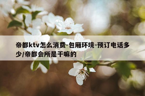 帝都ktv怎么消费-包厢环境-预订电话多少/帝都会所是干嘛的