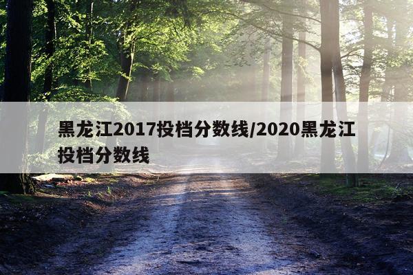 黑龙江2017投档分数线/2020黑龙江投档分数线