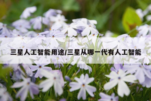 三星人工智能用途/三星从哪一代有人工智能