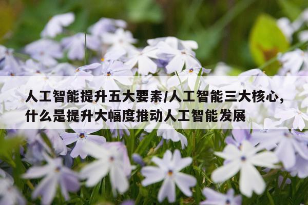 人工智能提升五大要素/人工智能三大核心,什么是提升大幅度推动人工智能发展