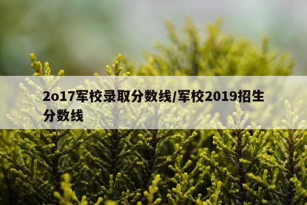 2o17军校录取分数线/军校2019招生分数线