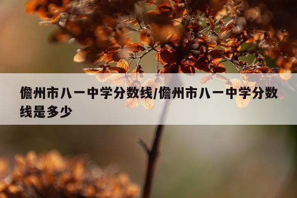 儋州市八一中学分数线/儋州市八一中学分数线是多少