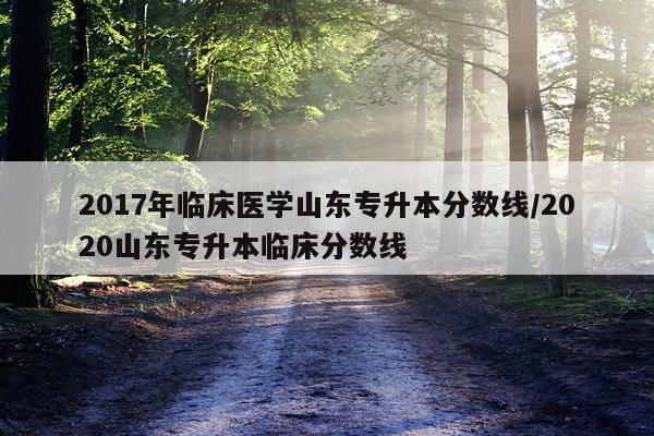 2017年临床医学山东专升本分数线/2020山东专升本临床分数线
