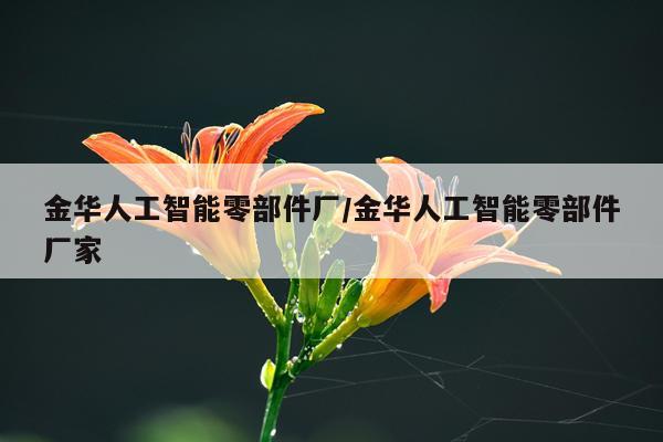 金华人工智能零部件厂/金华人工智能零部件厂家