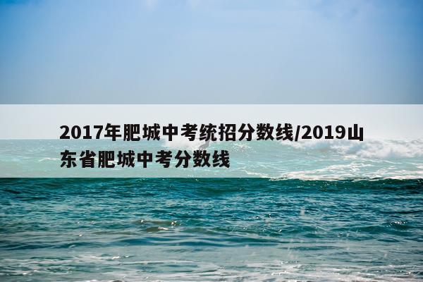 2017年肥城中考统招分数线/2019山东省肥城中考分数线