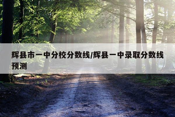 辉县市一中分校分数线/辉县一中录取分数线预测